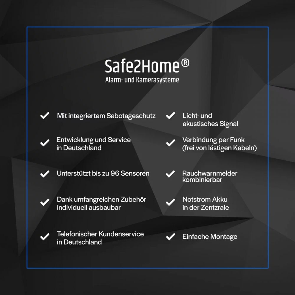 Safe2Home® SP210 Funk Alarmanlagen Zentrale 4G mit Sabotageschutz