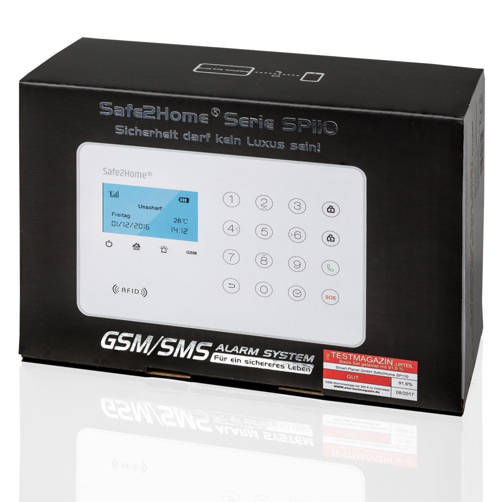 Bild 1 von Safe2Home® Funk Alarmanlagen Basis Set SP210 4G Version mit Sabotageschutz – WIFI / GSM / SMS