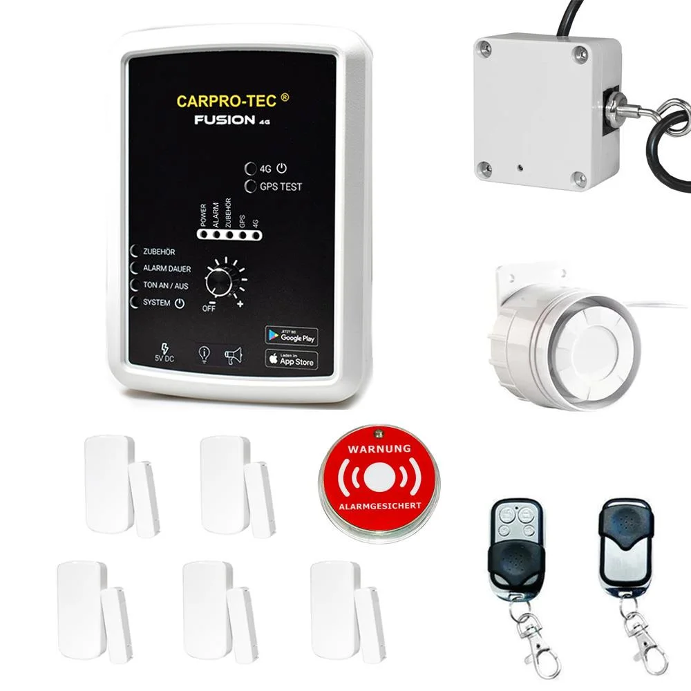 Bild 1 von CarPro-Tec® Fusion 4G Wohnmobil & Caravan Alarmanlage mit GPS-Ortung inkl. SIM-Karte Safety Plus Set
