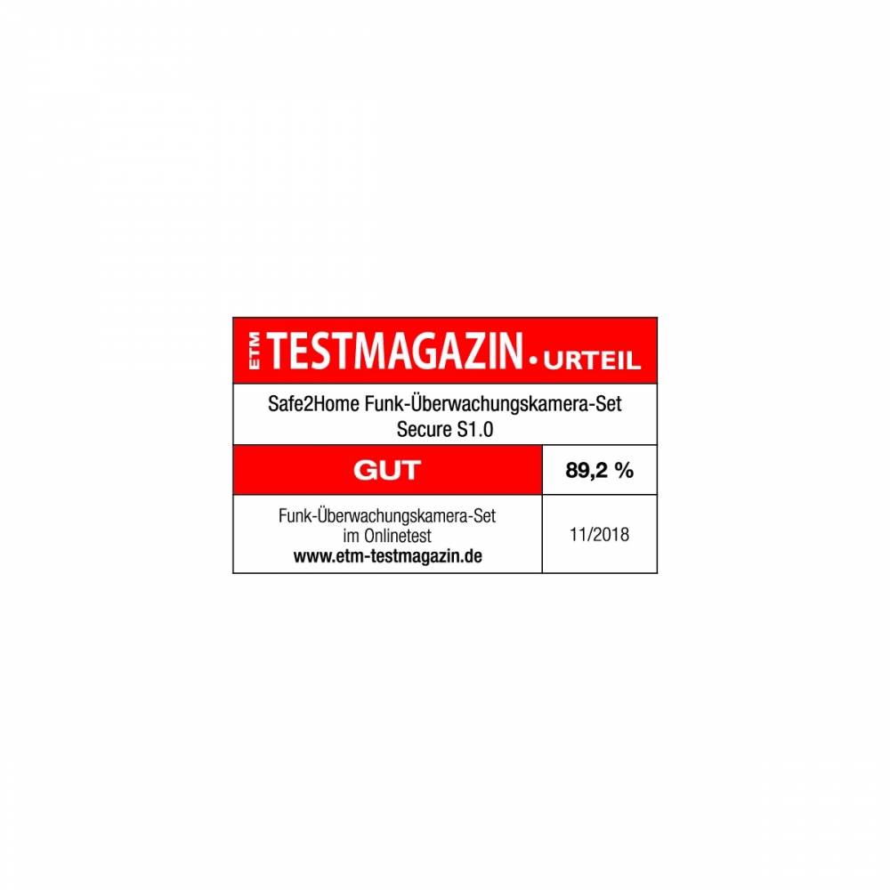Bild 1 von Safe2Home® Funk Überwachungskamera 4-8 Kanal Set 1 TB - inklusive 4x Full HD Cam Nachtsicht