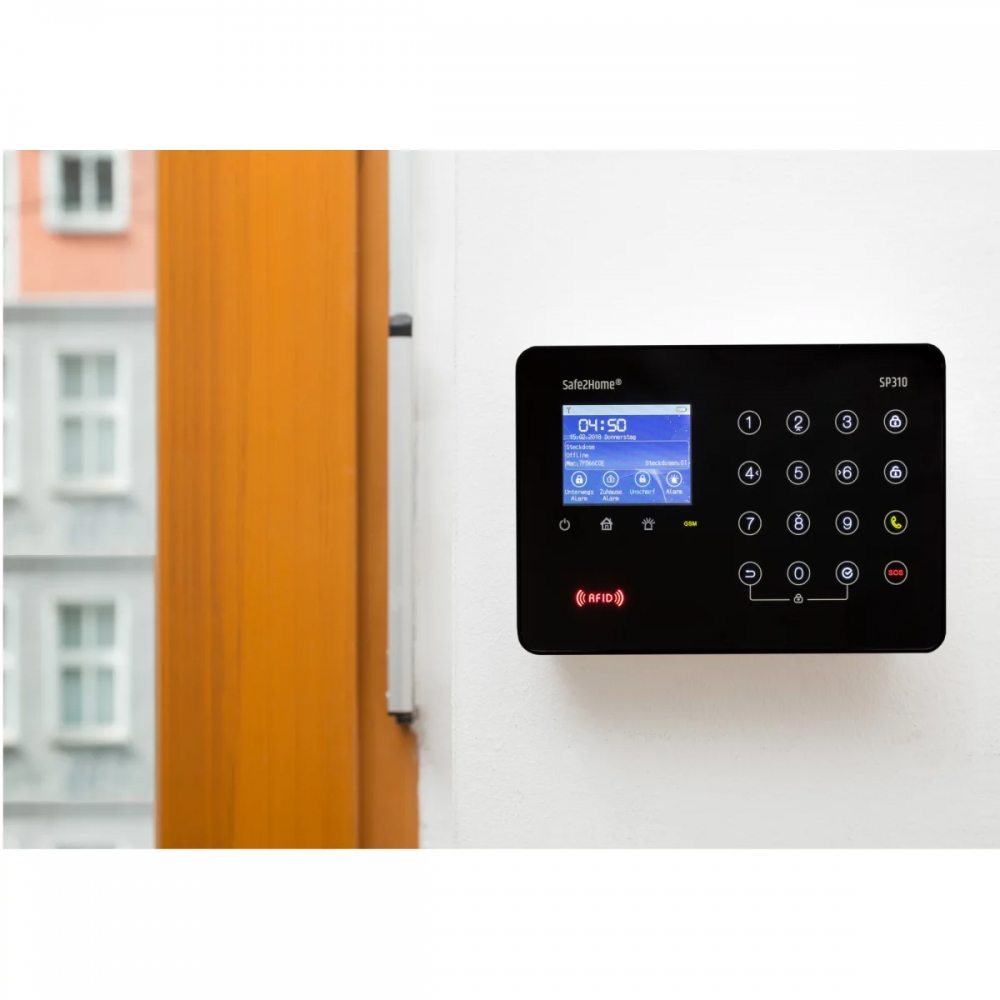 Safe2Home® Funk Alarmanlage Großes Set SP210 mit Sabotageschutz u  Lichtsteuerung - deutsch - GSM WLAN Alarmsystem SMS Alarmierung -  Alarmanlagen fürs