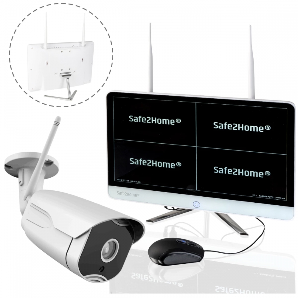 Bild 1 von Safe2Home® Funk Überwachungskamera 4-8 Kanal Set 1 TB - inklusive 4x Full HD Cam Nachtsicht