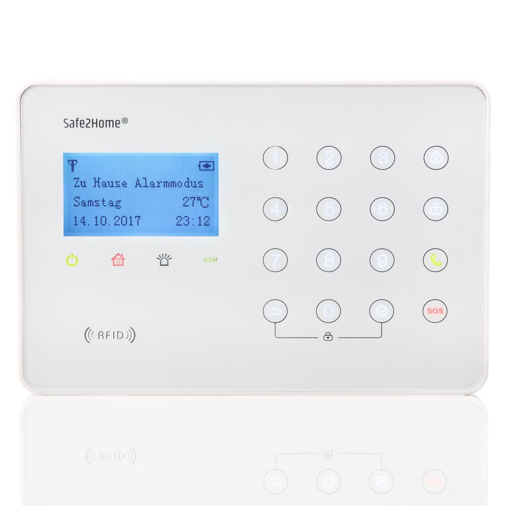 Bild 1 von Safe2Home Funk Alarmanlagen Basis Set SP210 mit Sabotageschutz – WIFI / GSM / SMS Alarmierung