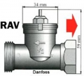 Bild 2 von Lupusec Heizkörperadapter für Danfoss RAV-Ventile